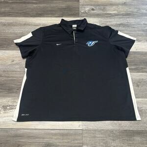Nike Dri Fit MLB Toronto Blue Jays Black Mens‎ 3XL Swoosh Performance Polo Shirt